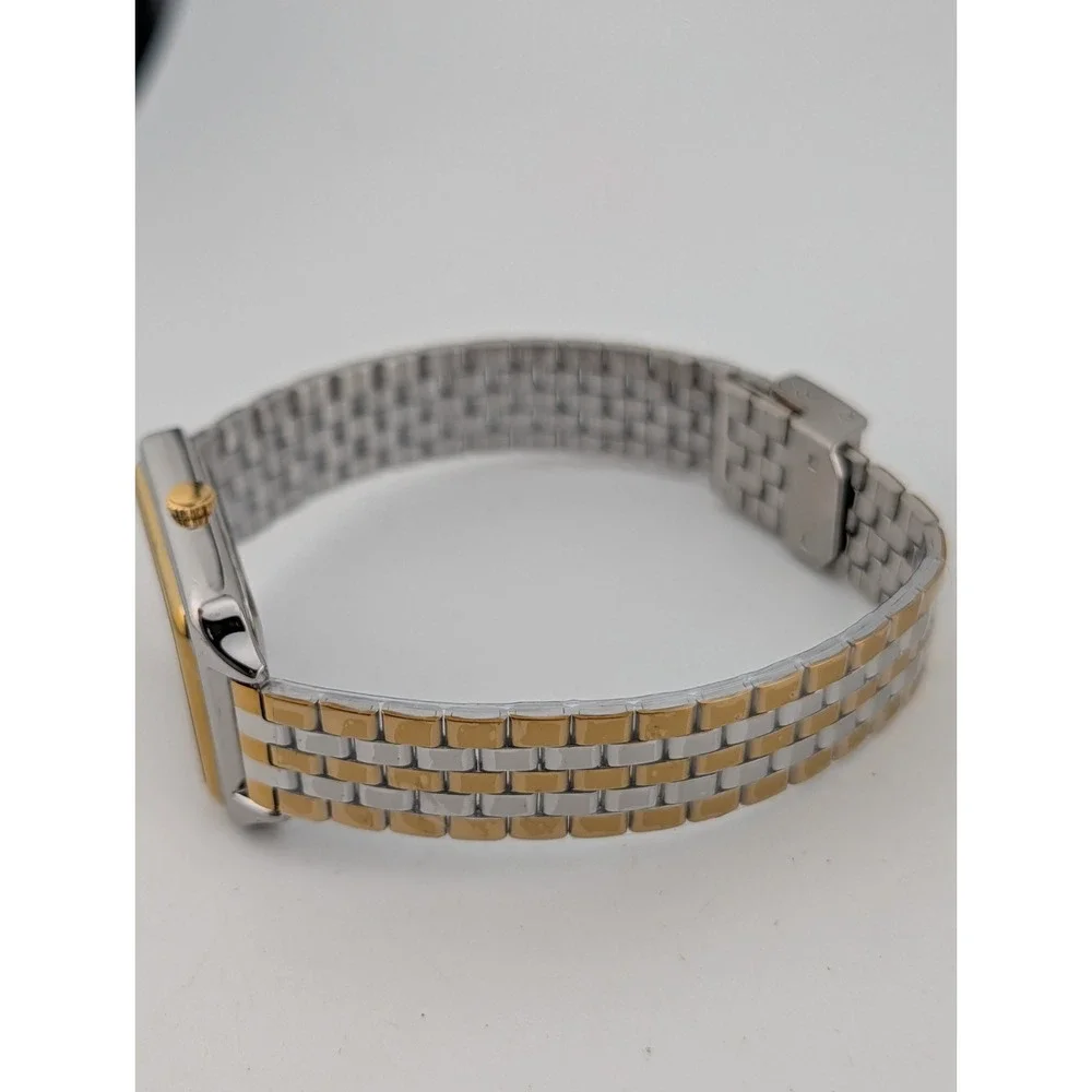 Civo Tank Watch Men 26mm Case Two Tone Adjustable Band- New Battery